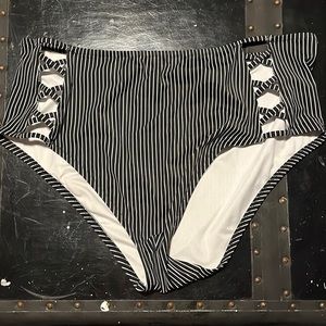 Target Striped Black and White Bottom